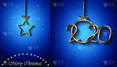 贺卡,请柬,2020,背景,夜晚,季节,冬天,星形