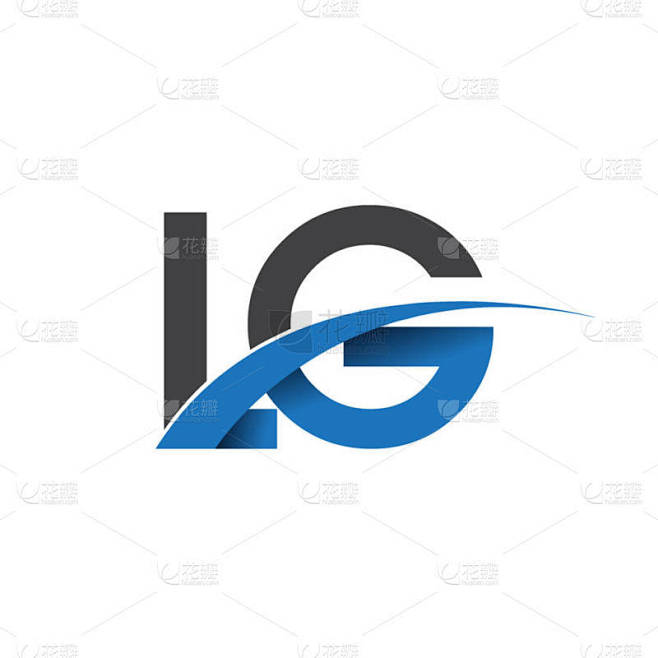 lg 字母徽标, 初始徽标标识为您的企业和公司