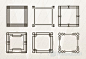 Geometric Art Deco Frames - you could frame photos or fabric swatches and hang them on your wall.