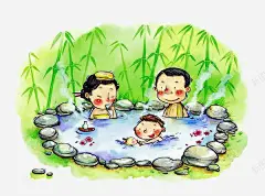 竹林里的日本温泉 免费下载 页面网页 平面电商 创意素材