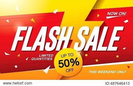 Flash sale banner te...