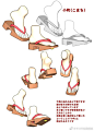 #绘画参考# 来自摩耶熏子老师(id=216005)的的木屐凉鞋3D版参考，不同款式还有不同的视角哦~ ​​​​