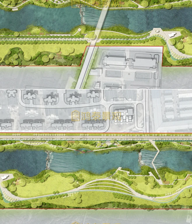 滨水河公园景观设计文本CAD平面方案城市河道公园改造景观SU模型-淘宝网-花瓣网