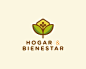Hogar&Bienestar标志 家庭 花朵 房子 房屋 树苗 健康 绿色 成长 商标设计  图标 图形 标志 logo 国外 外国 国内 品牌 设计 创意 欣赏