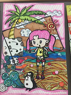 【图片】交流幼儿美术马克笔 油画棒 水粉都可以哦【儿童画吧】_百度贴吧