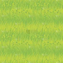 夏日绿草无缝图案背景。矢量生态，自然设计墙纸