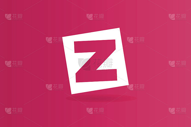 抽象的Z字符矢量图标模板