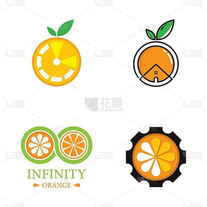 橙色标志图标集