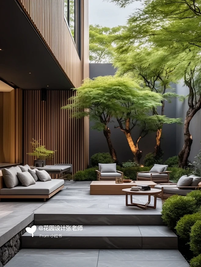 花园设计灵感|现代轻奢庭院