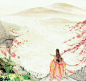 古风~中国风~插画~手绘~美男~妖孽~美女~古风场景~古风成双成对~Q版古风 『点缀宫妆面』
