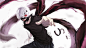 Anime 2560x1440 Tokyo Ghoul Kaneki Ken anime boys white hair red eyes mask anime