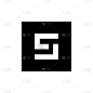 letter s logo design black and white s