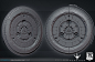 A huge metallic astrolabe cigil I sculpted for Agora, this was reused several times across all maps we worked on. 