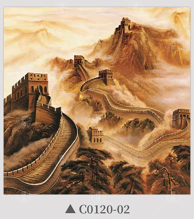 万里长城壁纸壁画办公室墙纸山水画背景墙自粘贴画定制8d立体墙布-tmall.com天猫-花瓣网