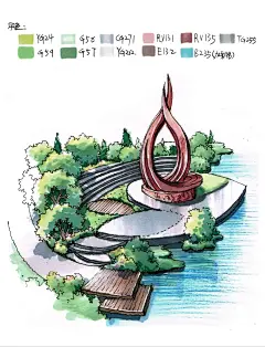 第九天：景观雕塑（设计➕配色）图集 - 小红书