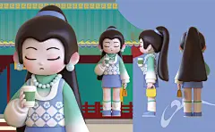 大观园传媒员工实录IP设计插画商业插画出息鬼_原创作品-