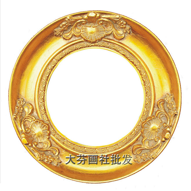 欧式复古正圆形油画框古典创意小相框挂墙装...