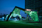 8. West Gateway sculpture at night Beiqijia Technology Business District by Martha Schwartz Partners