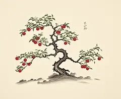 苹果树，书法风格，任天堂，陶艺家故事家