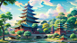 00139-67035556-tree, scenery, architecture, east_asian_architecture, day, outdoors, building, watermark, sky, pagoda,HDR,UHD,8K,best quality,br