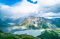 彩虹,风景,雨,冰河,山,高处