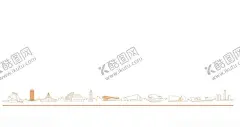 郑州剪影线稿 【酷图网】郑州,建筑,线稿,剪影,标志