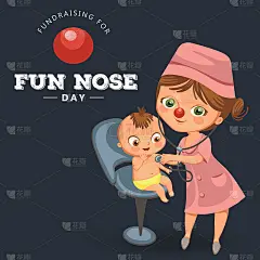 卡通儿科医生检查小朋友海报