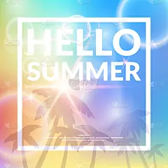 你好,夏天,文字,旅途,云,户外,天空,图像特效,写实