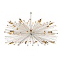 Supernova chandelier Designer Original By Lou Blass In White W/ Bronze Accents at 1stdibs