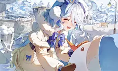 插画美图 原神 芙宁娜 冬日 堆雪人 动漫游戏壁纸 电脑壁纸 游戏壁纸-第1张