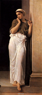 【油画】《瑙西卡》（Nausicaa），作者Frederic Leighton（1830-1896）。