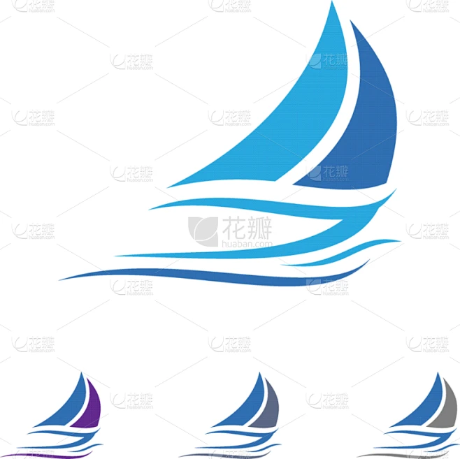 sailing boat logo素材-花瓣网