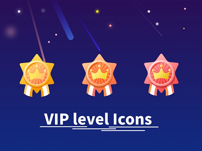 会员等级图标 VIP Level Icons vector design ui ux minimal logo illustration-花瓣网
