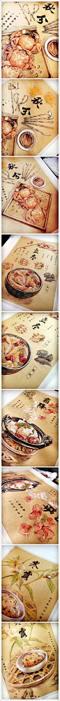 置顶 #24节气美食图# 第三合集： 大暑－米糟，立秋－蒸茄脯，处暑－百合鸭，白露－白露酒，秋分－食蟹，寒露－芝麻酥，霜降－萝卜牛肉。春生，夏长，秋收，冬藏。农耕时代的我们以最原朴应季的方式和食材，抒发最美好的愿景去庆贺每个节气的到来。那些看似“土掉渣”的民俗文化里却藏着最真实本源的美。 ​​​​