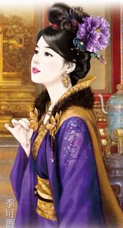 彼岸花。古风，手绘，美人。