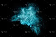 蓝色,灰尘,分离着色,黑色背景,粒子,水,雪,放焰火,想法,彩色图片