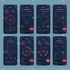 矢量,手机,股票,数码图形,流程图,图表,运动,策略,技术,模板