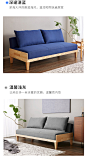 现代简约沙发床布艺可拆洗折叠沙发单双三人位客厅卧室懒人小沙发-tmall.com天猫