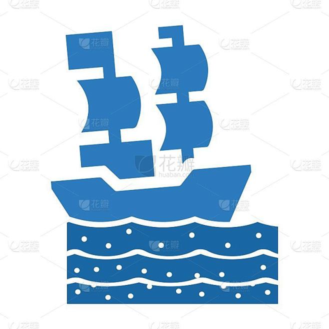 船舶，港口，海上港口，船舶，航运，运输图标