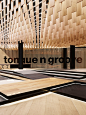 Tongue N Groove Sydney Showroom by Tobias Partners | Yellowtrace : Tobias Partners reinvent the showroom experience with a playful display of timber boards that wrap the entire interior of Tongue N Groove's new Sydney home.