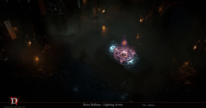 Diablo IV Crypt - Temple Lighting-花瓣网