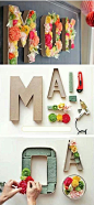 DIY Flower Letters