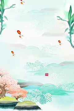 清明背景祭祖背景背景图_新图网 https://ixintu.com 清明 祭祖 背景 绿色