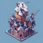 architecture Digital Art  Procreate Isometric isometry nft digital illustration Drawing  concept art art