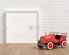 白色框架模拟红色复古消防车努尔塞里内饰