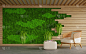 室内设计采用斯堪的纳维亚苔藓墙，3d渲染