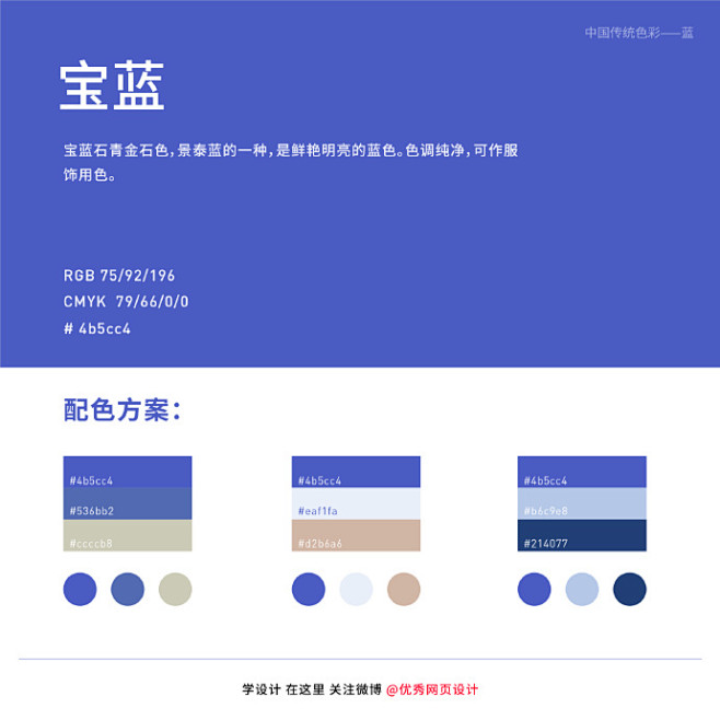 【色彩搭配】中国传统色彩——蓝色系列颜色...