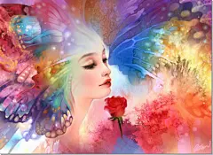 绚丽风格人物插画作品_PS家园网
