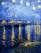 Vincent van Gogh - Starry Night Over the Rhone, 1888: 