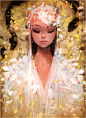 Yellow Leaves, Ross Tran : Just finished this personal painting last night! It was super therapeutic painting all the leaves and feathers watching watching Anime  The Full Video Process will be available on my new Patreon soon! So excited to show you more